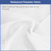 Aperturee - Aperturee Blue Ribbons Waterproof Printed Outdoor Curtains